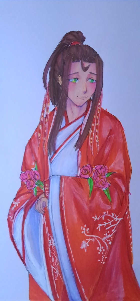My drawing for Wen Ning Birthday event, day 5 traditional clothes  

#HBDWenNing #SandSWenNing #温宁0411生日快乐 #温寧 #温宁