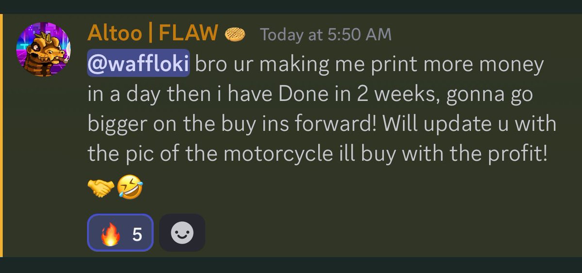 Vroom vroom  🏍️ 🚀 waffles keep printing