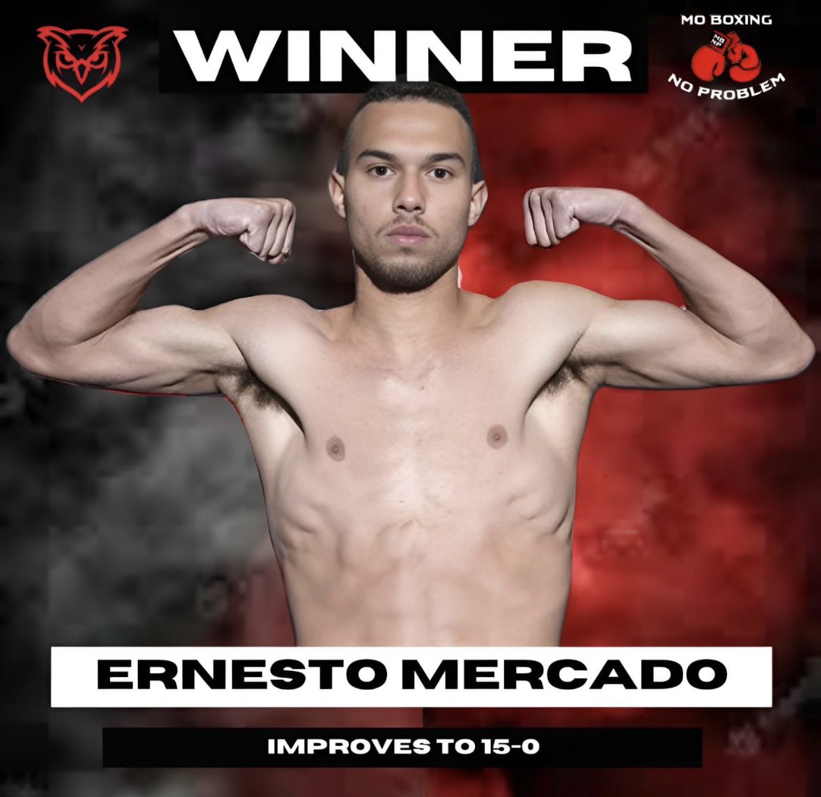 MoBoxingNP's tweet photo. Ernesto "Tito" Mercado defeats Deiner Berrio by 4th Rd TKO to improve his record to 15-0, 14 KO's.
@realtitomercado
#boxing #ernestomercado #titomercado #mercadoberrio #redowl #redowlboxing #daznboxing #fighthype #boxinghype https://t.co/S5qI8bdWq8