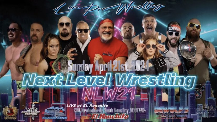 PRE-SALE TICKETS are LIVE* Children 9 and Under are free. mjproductions.ticketleap.com/nlw21/ Sunday April 21st, 2024, DOORS at 4pm / SHOW TIME 5pm come early & join us at El Ranchito Mexican Restaurant in South Sioux City, Nebraska. #nlw21 #ElRanchito #prowrestling