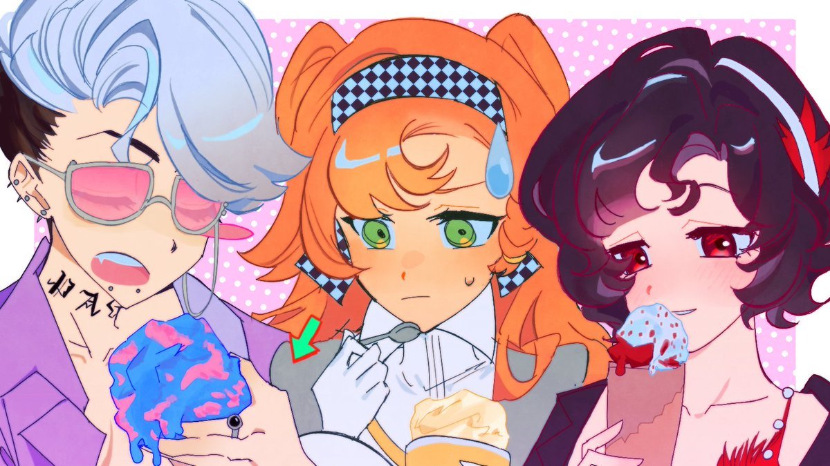 emlynmoon's tweet image. during my trip to Italy I went to every gelateria I could! had to draw them eating my favorite flavors🩷🍨
#Reverse1999 #リバース1999
#pavia #sonetto #schneider