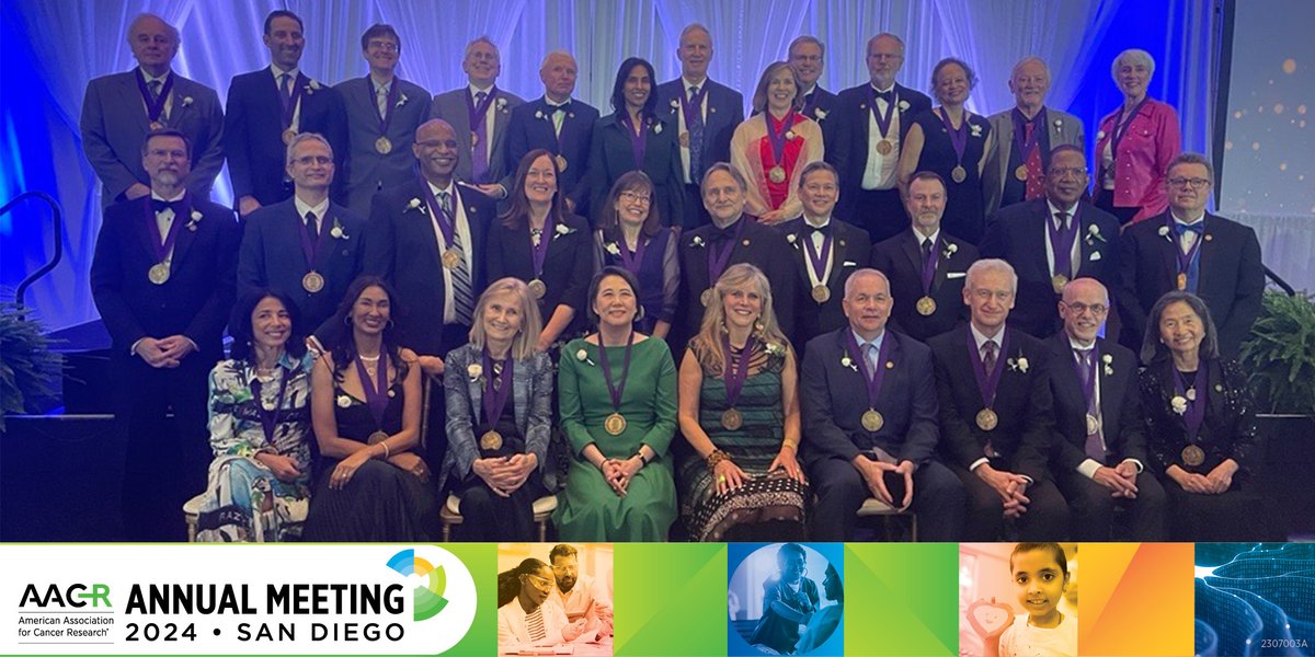 This evening, the 30 members of the 2024 class of AACR Fellows were inducted into the AACR Academy. The distinguished scientists who comprise the AACR Academy serve as a global brain trust, providing scientific leadership to advance the AACR's mission. #AACR24