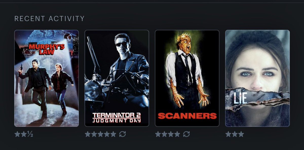 Happy @letterboxd Friday. Last four watched. 🍿 📀