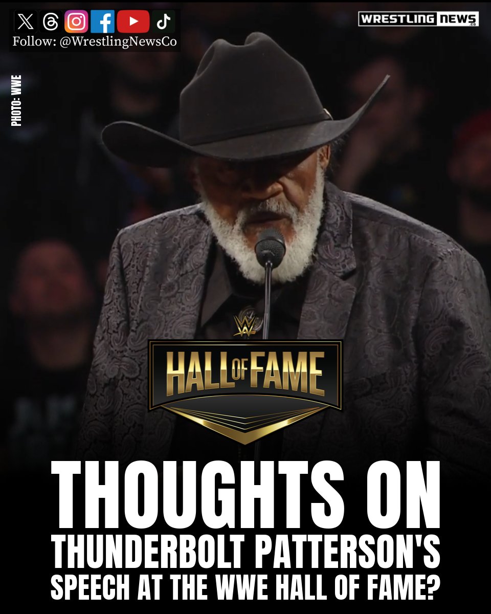 So, what did everyone think of Thunderbolt Patterson's speech? #WWEHOF