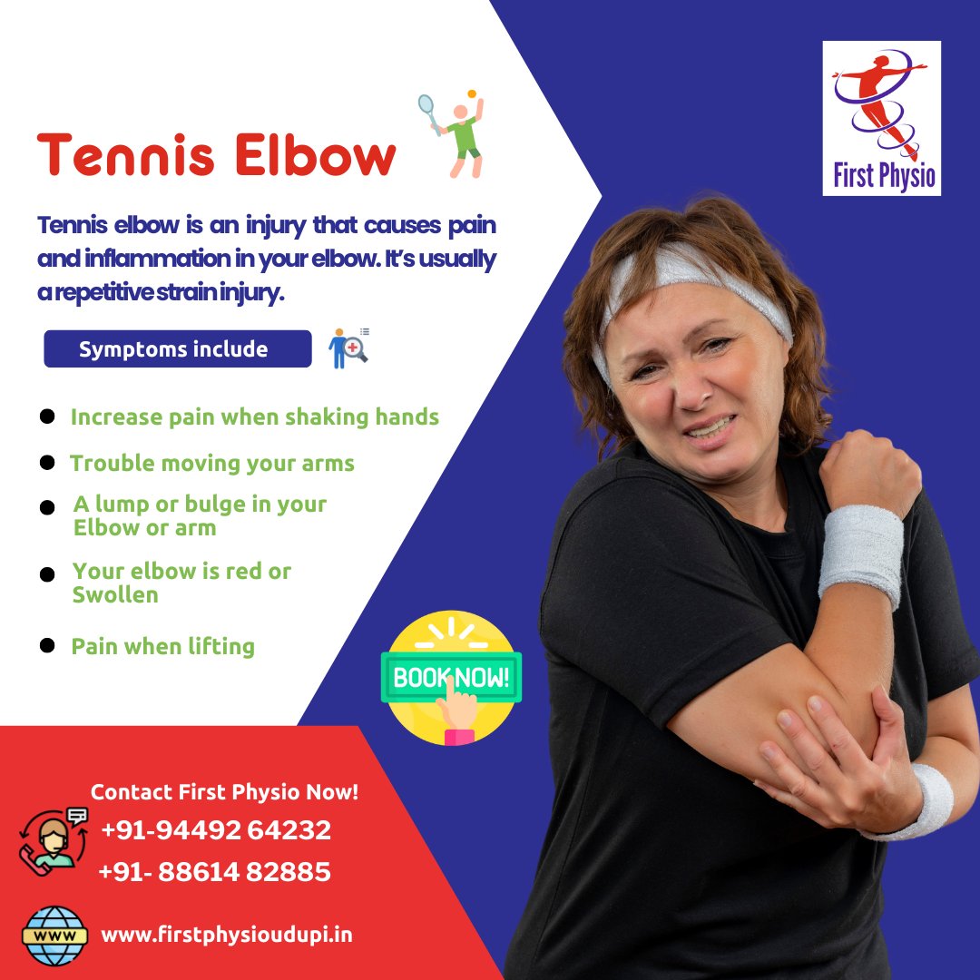 Tennis Elbow Doesn't Happen Only to Tennis Players...‼️Here are the Symptoms ...Be Aware and Take Care...✌ If you are looking for a fast, side-effect-free, non-surgical treatment  Contact Us Now..👇📲

#TennisElbow #LateralEpicondyli
#ElbowPain #ElbowInjury #SportsInjury