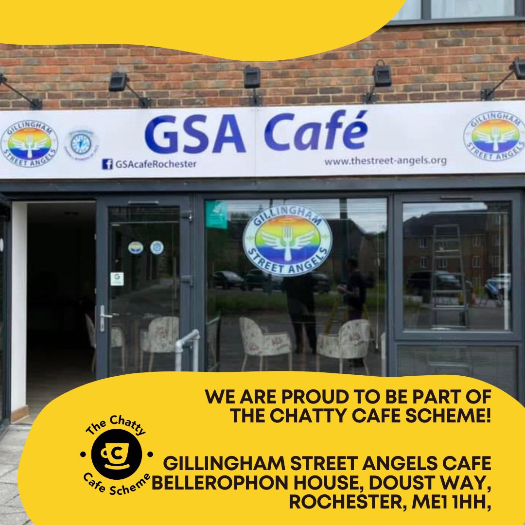 Hello and welcome to GSA cafe who are now a very welcome venue for the scheme! 💛 The link to find more about their group is here: thechattycafescheme.co.uk/venue/gillingh… #Gillingham #chattycafe