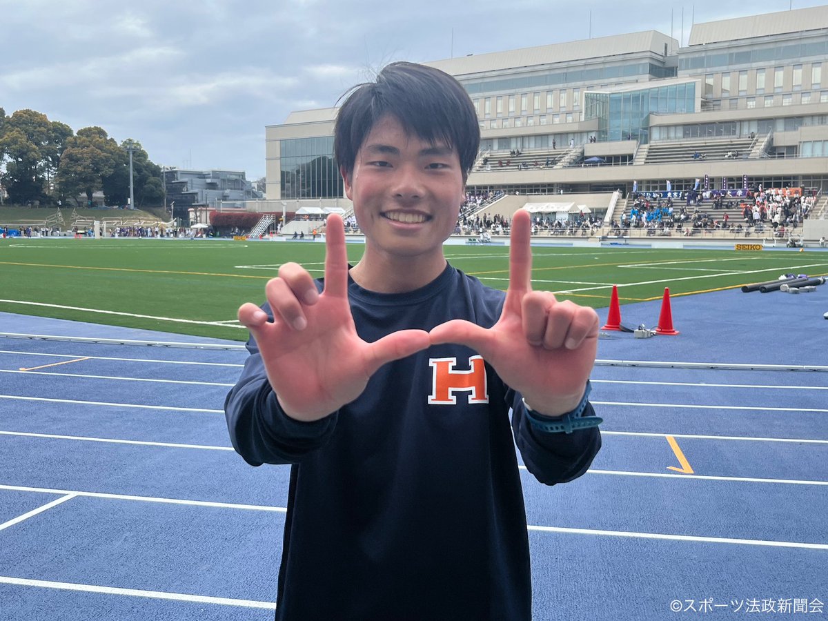 【六大学陸上】 5000mOP3組目、期待の新星・平山櫂吏が14分17秒53で自己ベストを記録しました！ 八千代松陰高時代は都大路駅伝で区間賞を獲得。 秋の駅伝シーズンを見据え一層のレベルアップを図ります👀 #法政 #法政大学 #脱兎の勢い #駅伝 #5000m走