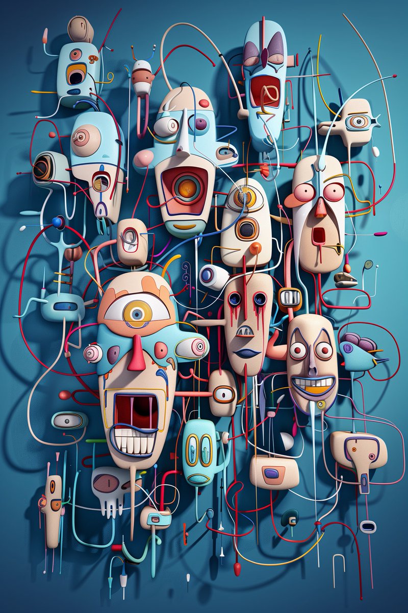 yehanart's tweet photo. Faces in the Network
#AIart #abstractexpressionism #emotionart #surrealfaces #thoughtprovokingart #digitalartwork #mindfulart #artisticnetwork #creativeimagery #visualnarrative #artisticminds #contemporarycreation #digitalcreativity https://t.co/mMMCEkDQo8