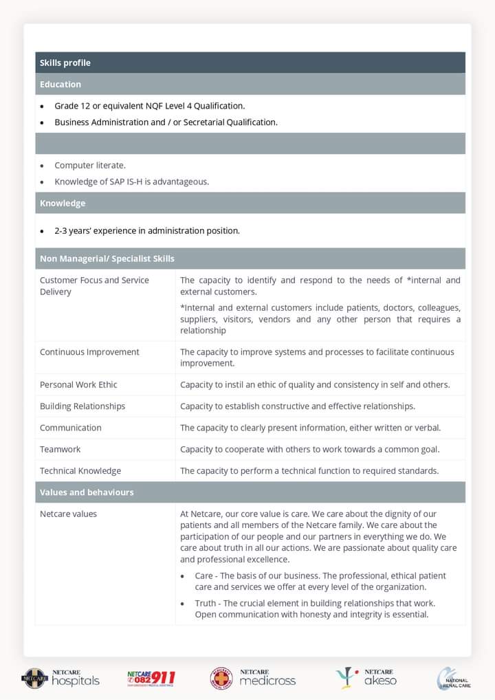 CarolBoitumelo1's tweet photo. We are looking for a Ward Administrator to join our team!

Located in Netcare Waterfall City Hospital
Closing Date : 10 April 2024

Send your CV to carol.choshi@netcare.co.za https://t.co/xZ3Nb5H0Qk