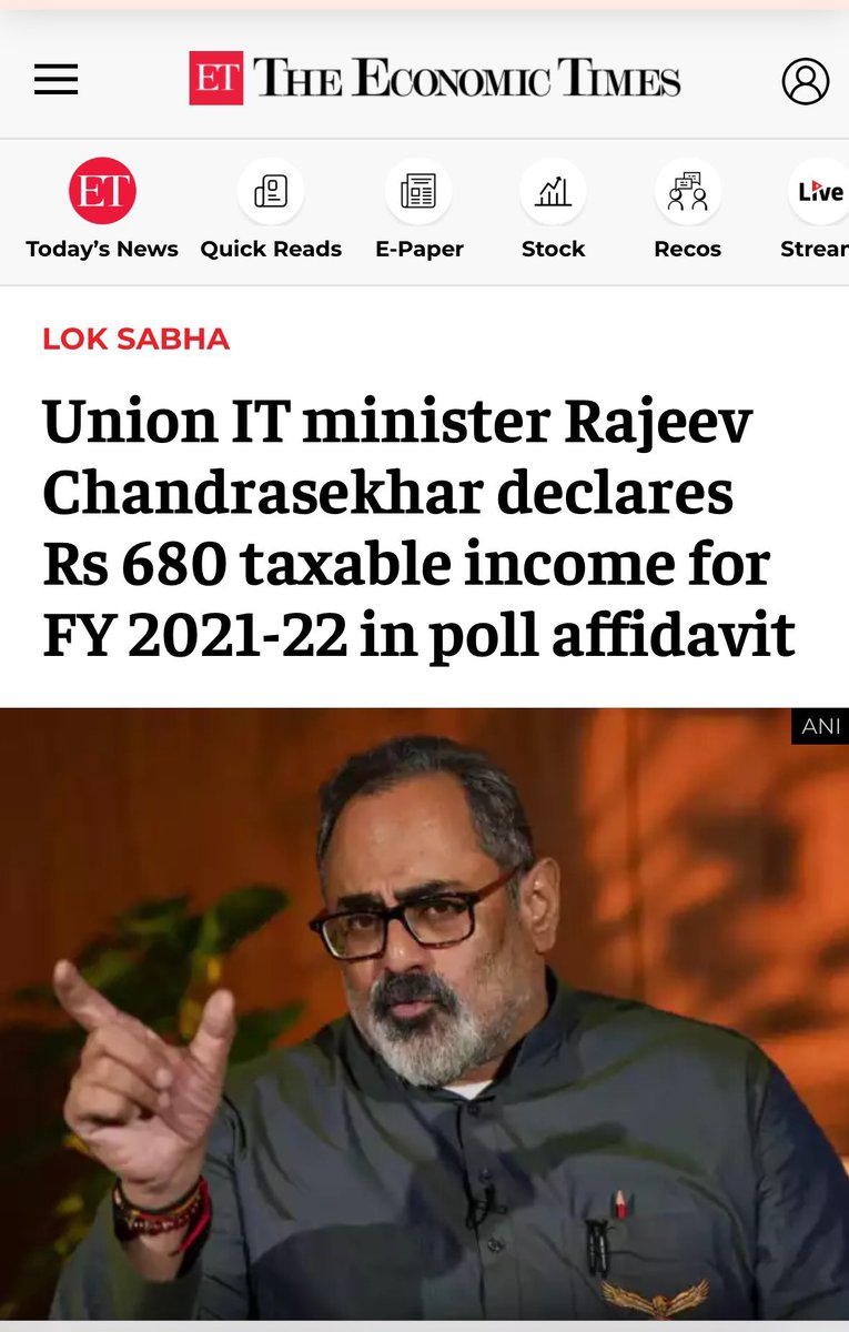 sidd_sharma01's tweet photo. And these are our most honest lawmakers - Think & evaluate for a moment: 

1. He owns the most luxurious fleet of cars like Ferrari Dino, Murcielago, Barchettas, Ferrari 355 F1 Spyder, E50 BMW M5 etc

2 But this Union Minister ONLY earns a taxable income of Rs.680/- (Six Hundred and Eighty Only) for FY’2020-21

Now:

🔸 How does a common men make such fleet of cars with that kind of Taxable, income - Something #BJP4India needs to suggest in their manifesto 

🔸 Other thing that #BisGuru & #HighestApprovalRating Leader needs to explain in his next public address / speech is that if Union Ministers are making as little as Rs.680/- in entire Financial Year, how are they perceiving & presuming that a common Indian men is living & thriving in #Amritkaal under him #VikasKePapa

Ain’t it too confusing under the rule of #NaKhaoongaNaKhaneDoonga #Jumlebaaj 

#UnionMinistersIncome #RajeevChandrashekhar #RajeevChandrasekhar  #680RupeesEarning #MostHonestParty #MostHonestLeaders #IndianTaxPayers #Jumlebaaji #LiesLiesAndLies #TheLieLama #Feku