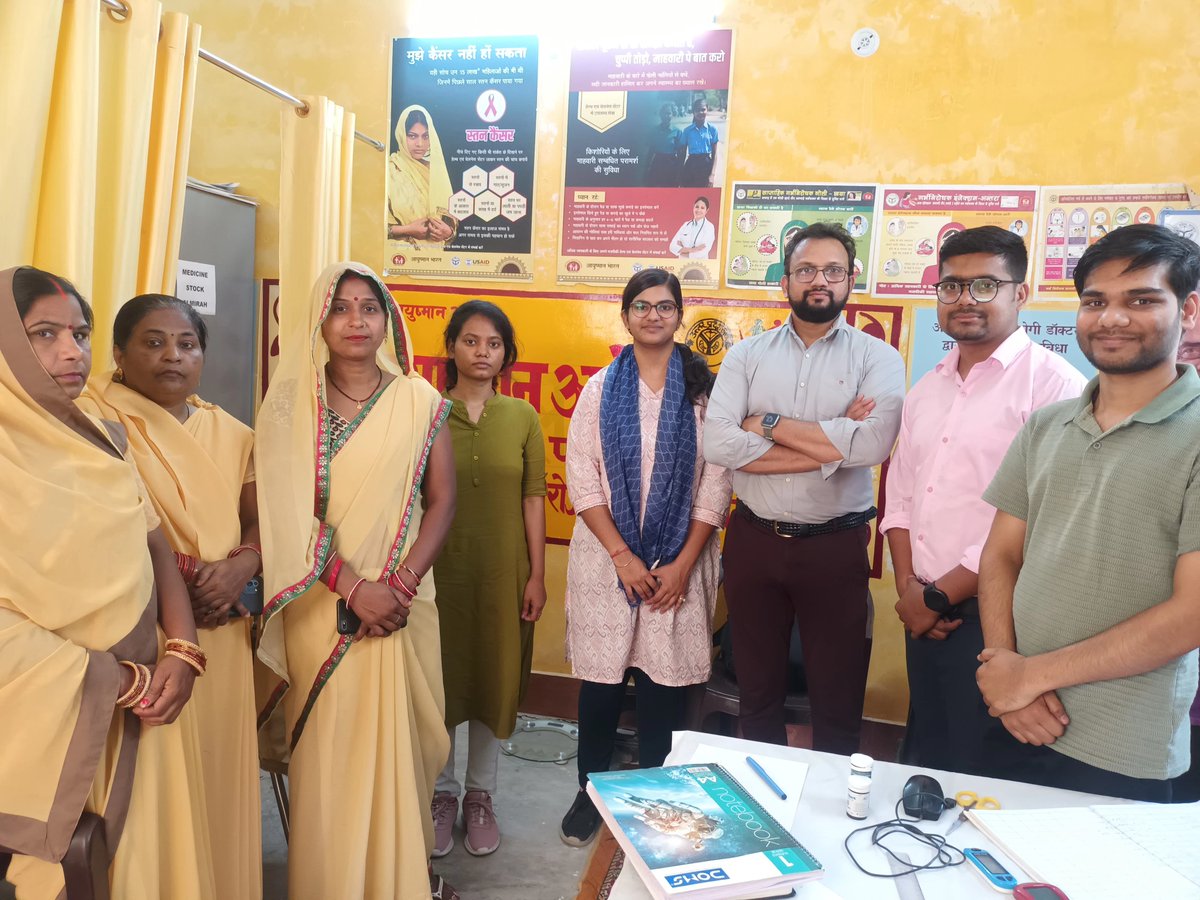 SIBSHInE's tweet photo. Exploring Beyond Campus: SHInE Fellows delve into rural healthcare challenges at CHC and PHC Mati Lucknow alongside Dr. Saurabh from Community Medicine @kgmu_medical  Engaging with frontline heroes like Asha workers and Dr. Ashutosh (CHO) to identify impactful problem statements. https://t.co/J5hHOvQpRR