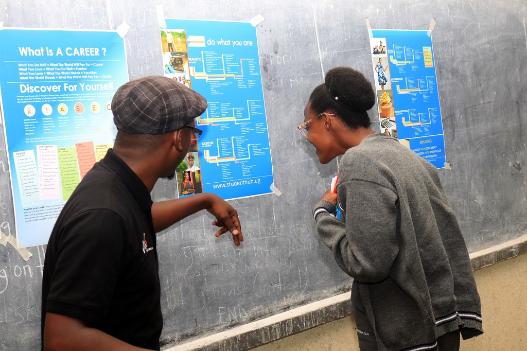 Empowering dreams at Nakaseke Christian Secondary School! 🌟 Our mission? Unleashing student potential for success in school, career, and life. 💼✨ #CareerGuidance #EducationForAll #DreamBig #SDG4