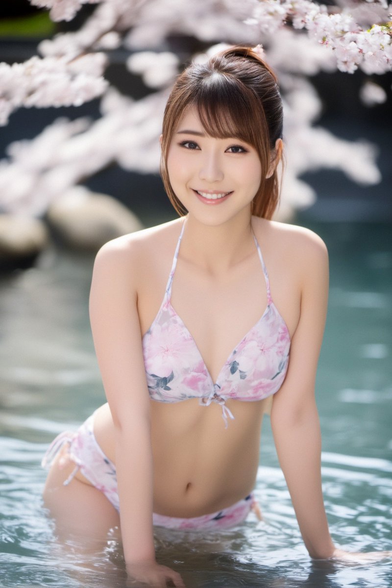 PhotogenicWeekE's tweet image. はい！もうほぼ実写(笑) 写真上手い♪w &amp;lt; 顔LoRA無し
#SDXL #AI美女 #AIグラビア #自作Checkpoint #Epochs64