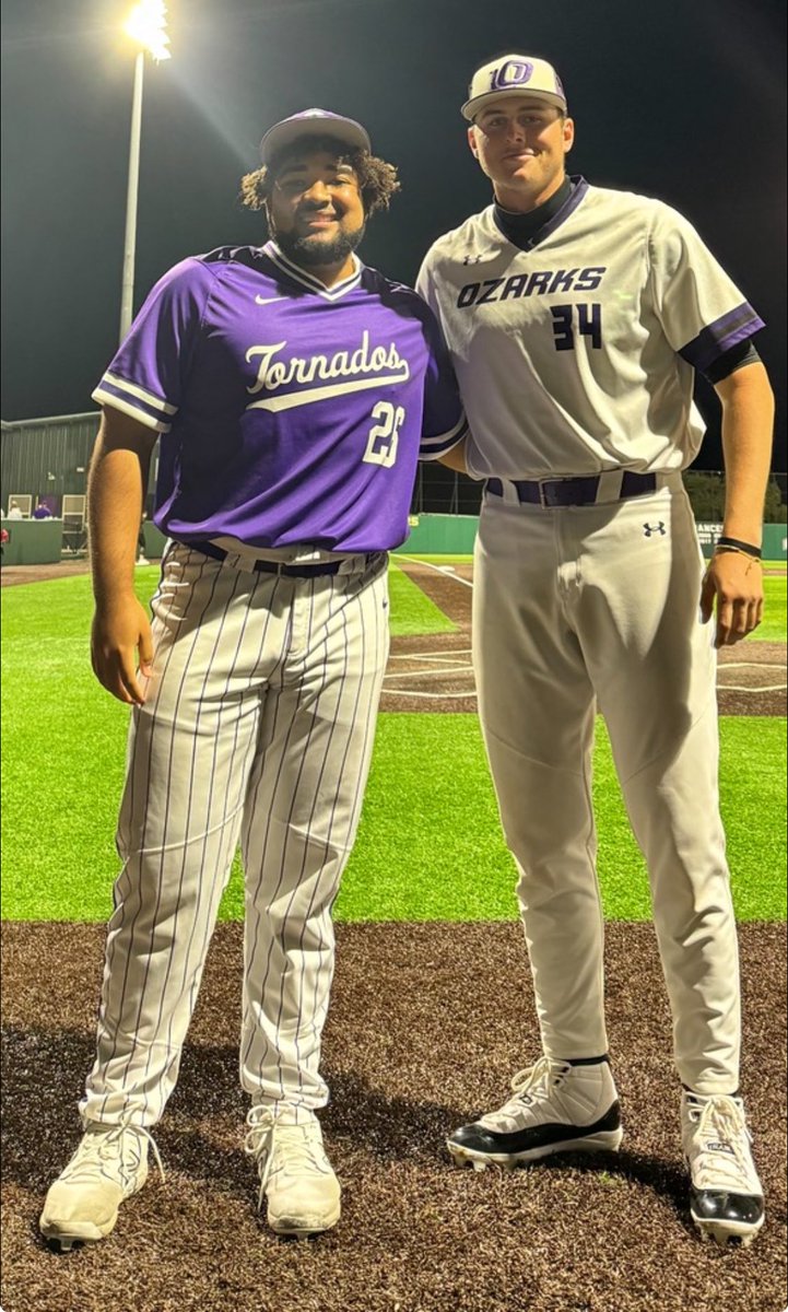Couple of former Cobras battling it out in college. Dock Fulbright- Ozarks and Ralph Wallace- Concordia. What’s up boys. Looking good!
