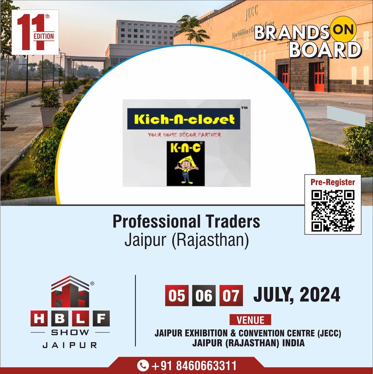 HBLFShow's tweet image. #KichNCloset:Join us at #HBLFShow Jaipur, 05-06-07 July 2024 at JECC Rajasthan-See You There
#ProfessionalTraders #YourHomeDécorPartner #KitchenAccessories #WardrobeAccessories #HBLFShow #Jaipur #JECC #HBLFShow2024 #Hardware #Building #Lifestyle #Furniture #ArchitectureExhibition