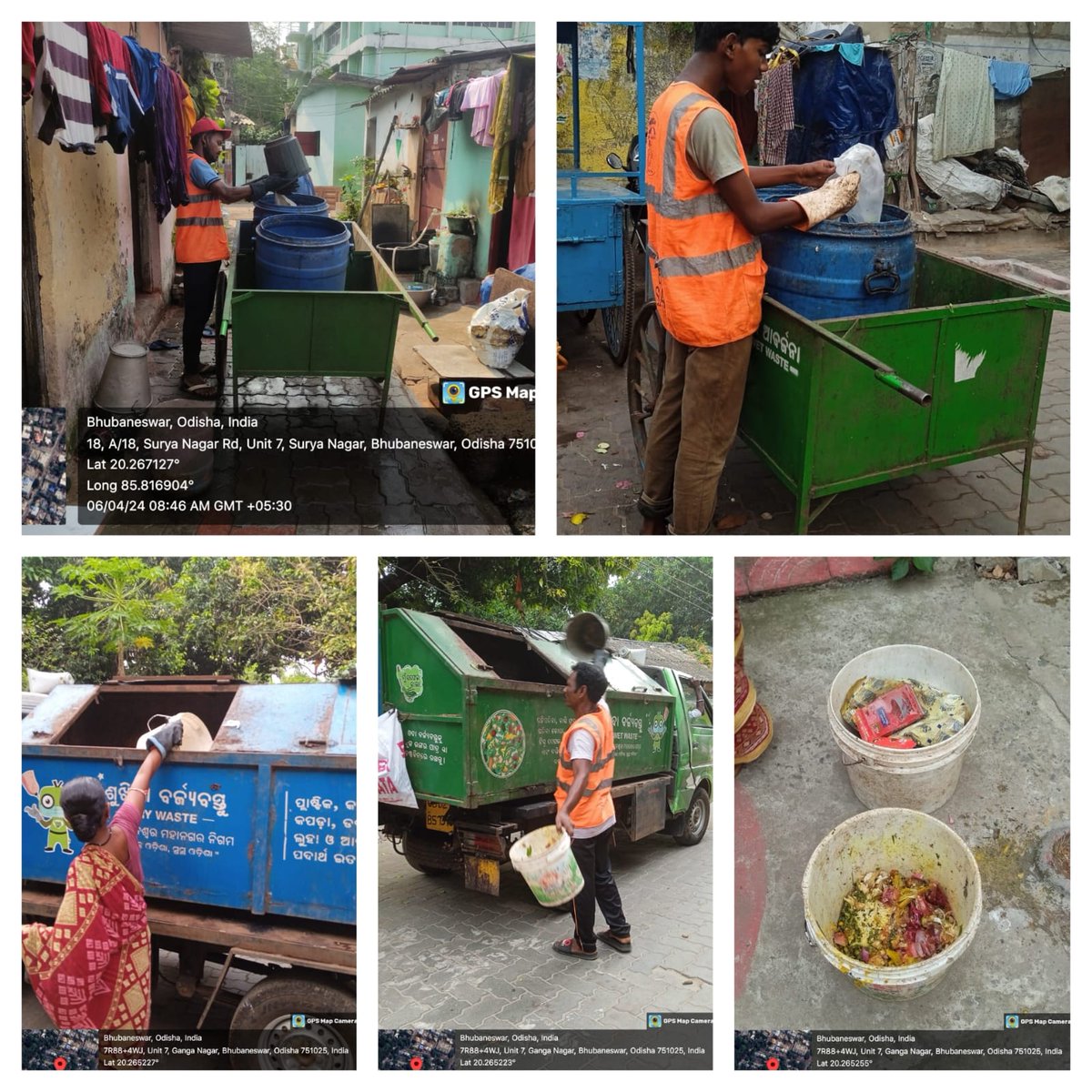Door-to-door segregated waste collection from the households including collection from the internal lanes. Waste segregation at the source helps us in processing the waste at the wealth centres. #SwachhaBhubaneswar