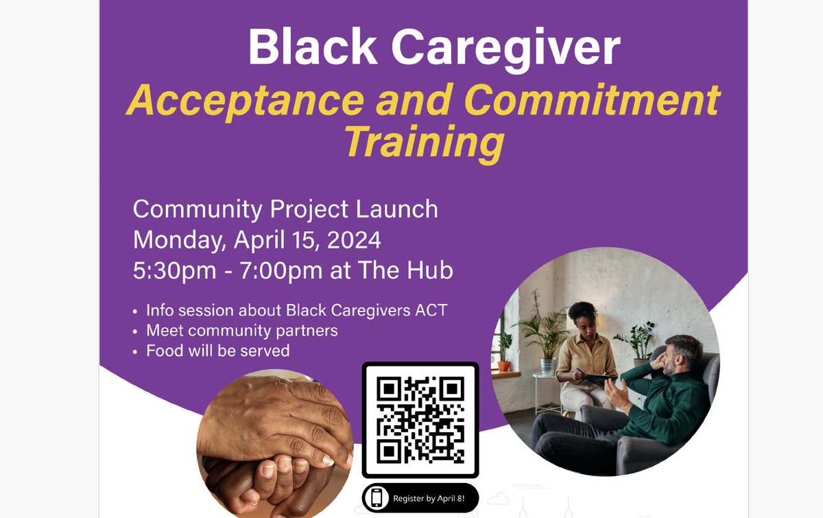 The Hub is launching an Acceptance and Commitment Training to promote wellbeing of Black caregivers of individuals with neurodevelopmental disorders (i.e. autism, cerebral palsy, and intellectual disability). Info &amp; Register: eventbrite.ca/e/black-caregi…
