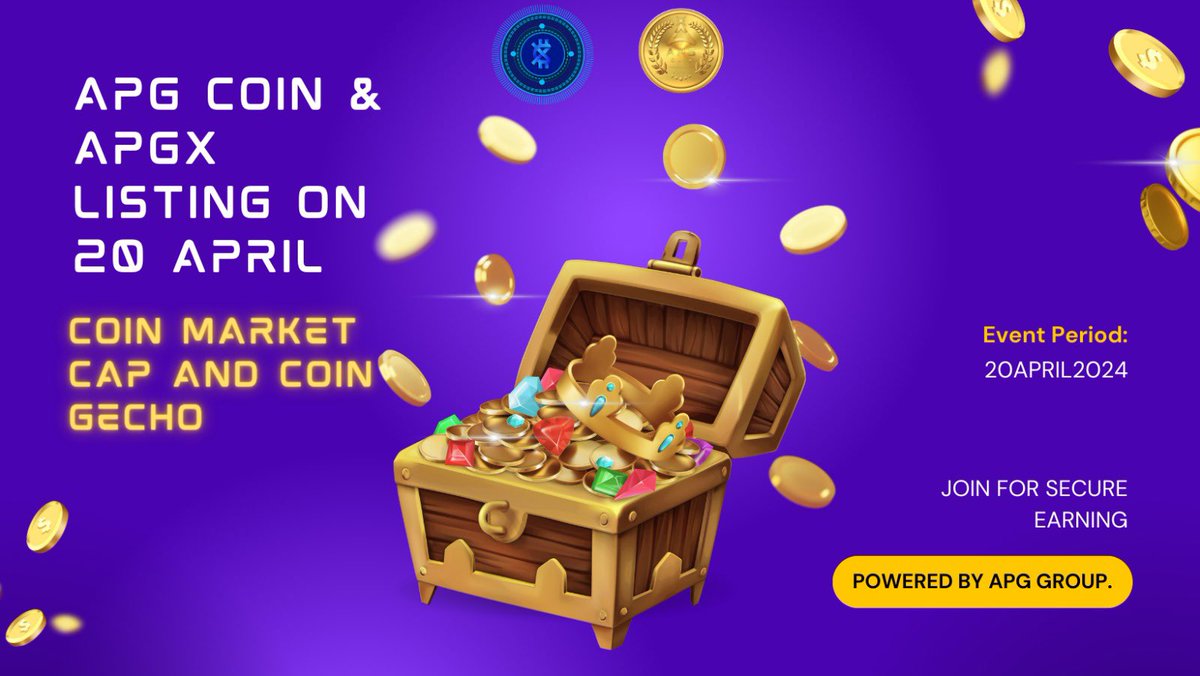 apgcoin__'s tweet photo. APG COIN & APG X Listing On 2 Major Crypto Market Cap On 20th April
.
.
.
#apgcoin #apgx #CoinMarketCap #CoinGecko https://t.co/jgJz3Z5P4e