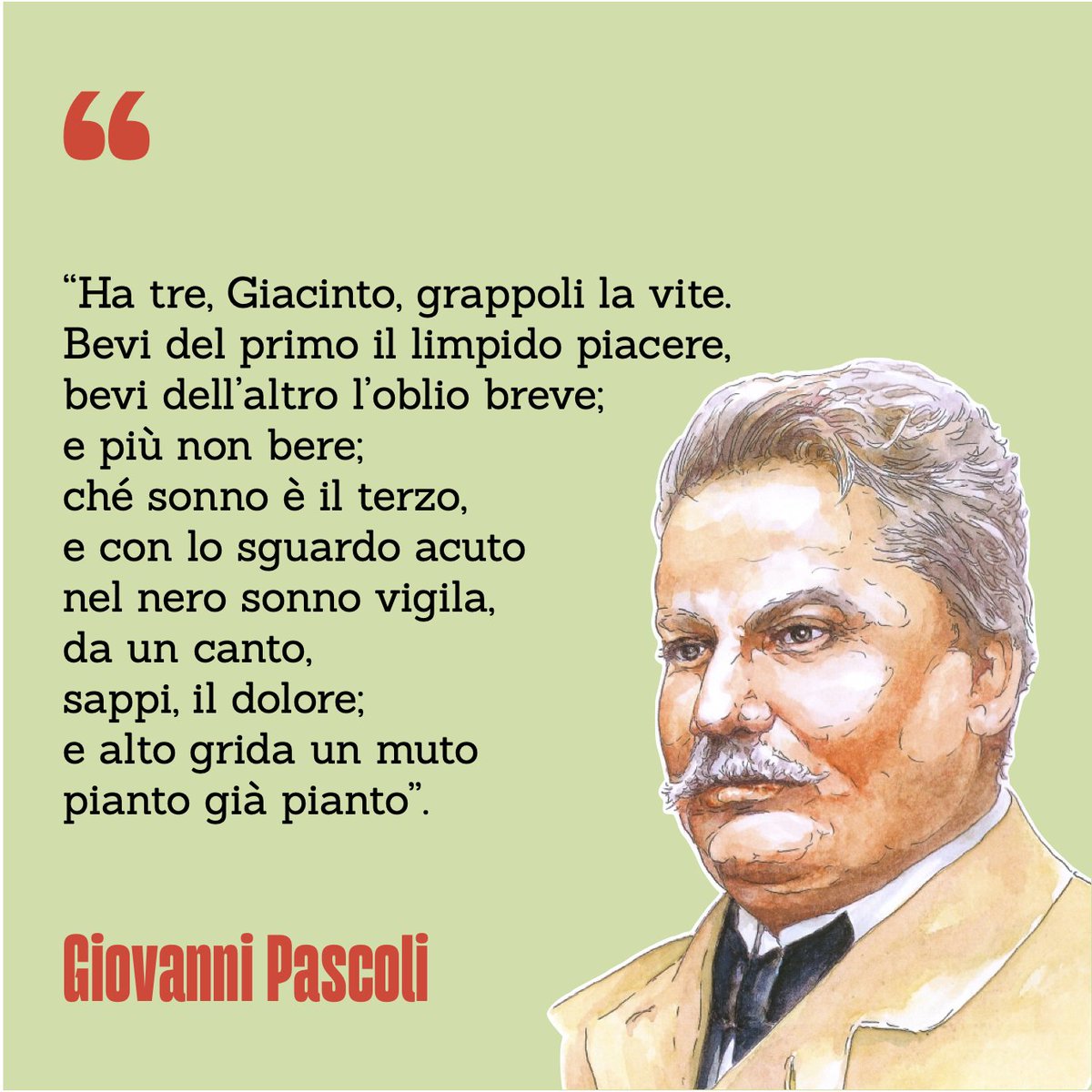 🗓️#AccaddeOggi 
🖋️Il #6aprile 1912 morì Giovanni Pascoli, considerato uno dei più grandi poeti italiani del XIX secolo.