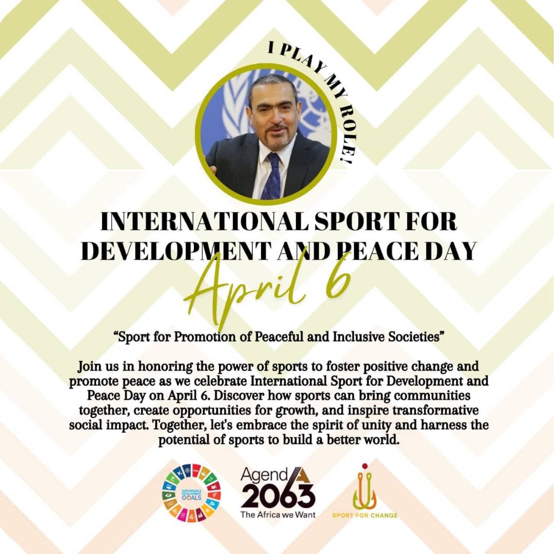 On the #International Day of #Sport for Development and Peace, let’s embrace the spirt of unity and harness the power of sports to foster action towards achieving inclusive and sustainable #development as well as #peace