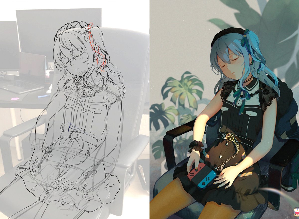 Kamui_SugarFree's tweet photo. Before + After rendering

 #ほしまちぎゃらりー https://t.co/xjvVSZklbr