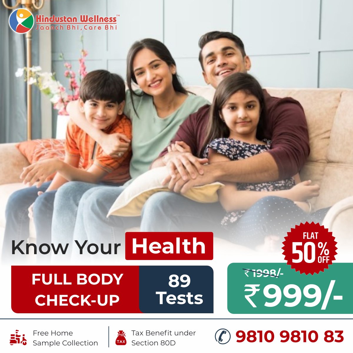 Ensure timely📷health tests for your loved ones📷 with HINDUSTAN WELLNESS @ just ₹999 and get free doctor video consultation.

Book Now: bit.ly/498GQQd

#healthcheckup #healthcare #healthy #healthylifestyle #healthyyou #BloodTest #jaanchbhicarebhi #HindustanWellness