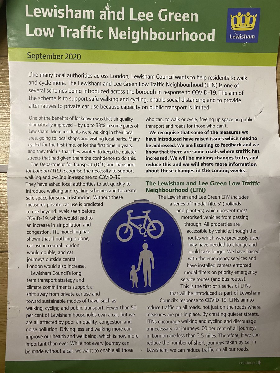 The dire Lee LTN which is about milking money (3M) first yr. Nothing to do with C19 or air quality. Lewisham council argue it funds schemes ie. pensioner oyster cards. That’s not a reason to stunt young lung growth & council tax has risen. The fall out healthwise is catastrophic.