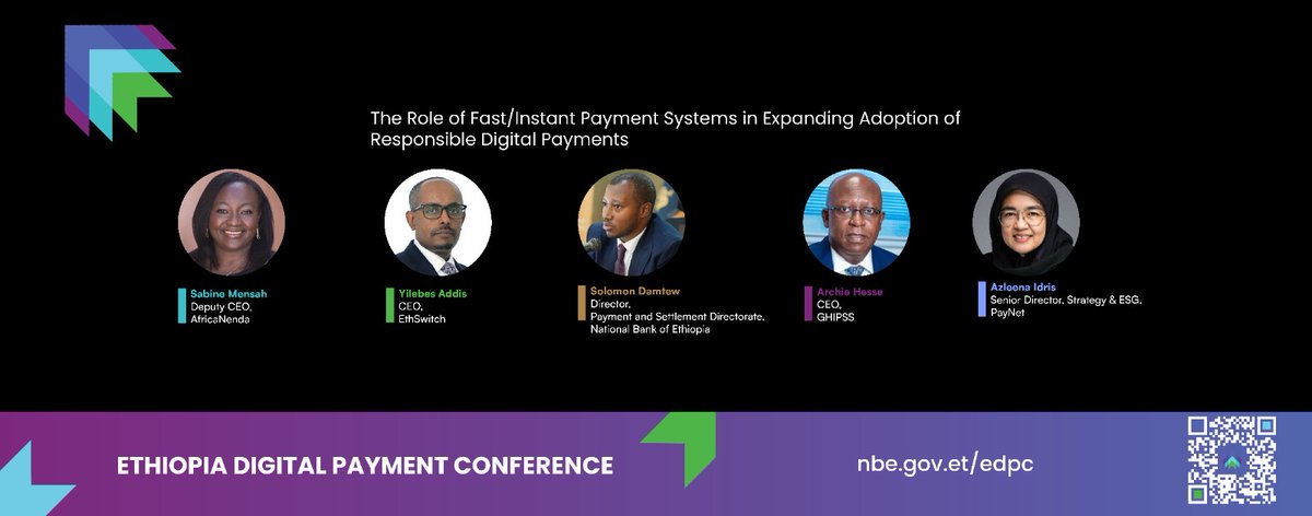 Day 2 of the Ethiopia Digital Payment Conference kicks off with a panel of heavyweights in the sector, all keen to unpack fast/instant payment systems! These innovations are not just accelerating transactions; they're key to expanding the adoption of #ResponsibleDigitalPayments.