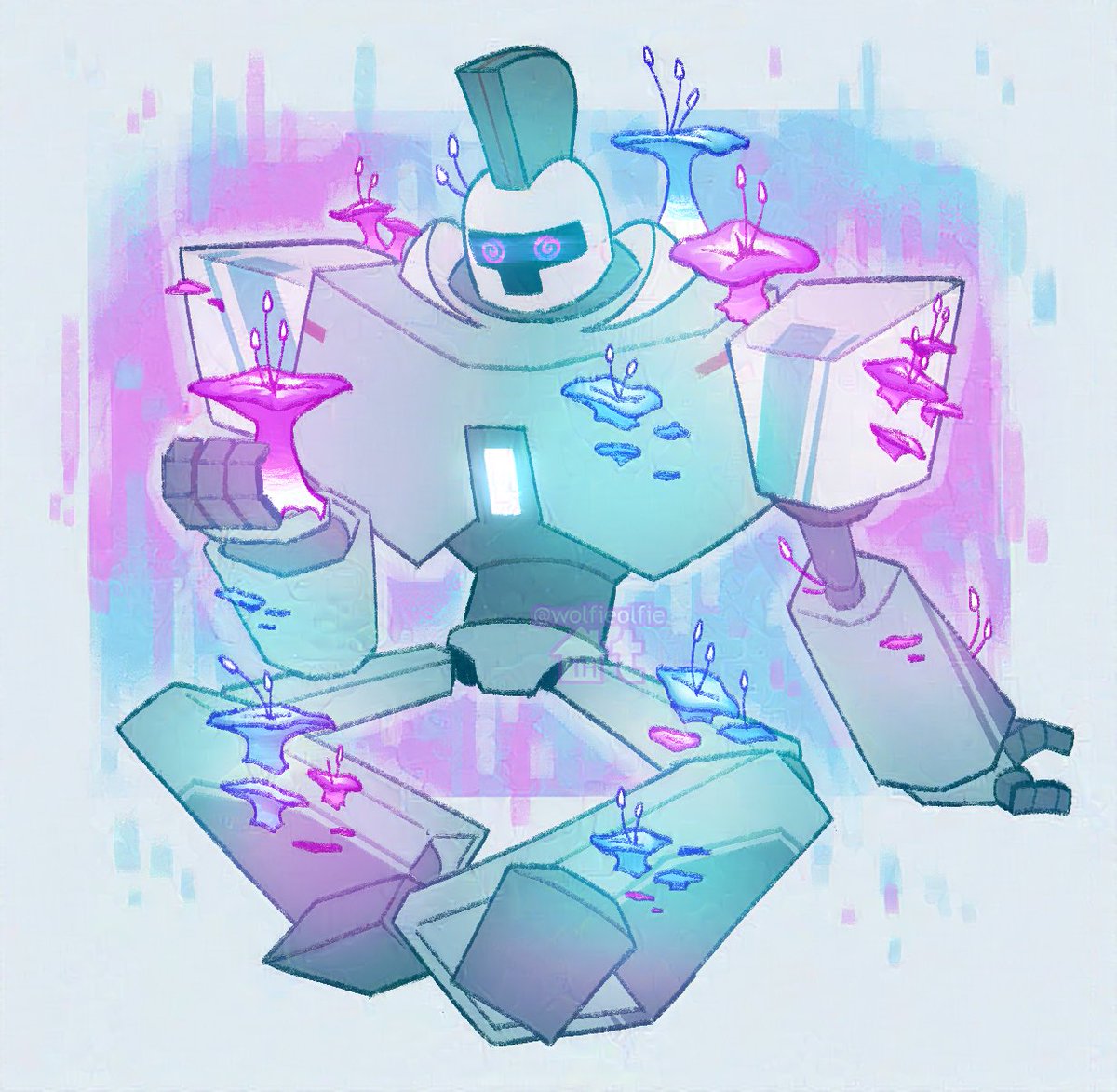 salemstars_'s tweet photo. I CAN FINALLY POST AGAIN
THUNDER SHROOMS TIME
#supergiantrobotbrothers #sgrb #netflix #fanart #Robots #artwork https://t.co/oarzt6sE5h
