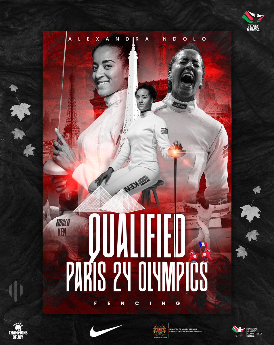 Talk about a winning streak! 😎 Officially Paris-bound for @Paris2024 🤺 soaring high from the top of Africa!!!🌍 Congratulations @NdoloAlexandra YOU ARE GOING TO PARIIIIISSSSSS💪🏾🇰🇪🎉 #RoadToParis #TeamKenya