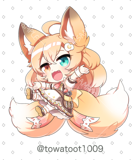 柊狐福様()のミニキャライラストと描かせていただいております!もってもかわいらしいデザインに、楽しそうにゲームをしているお姿が素敵です…!是非、よろしくお願いいたします 
