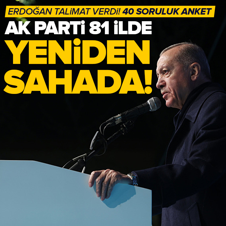 AK Parti 81 ilde yeniden sahaya iniyor! 

Başkan Erdoğan talimat verdi: 40 soruluk anket
ahaber.im/y3f30k_smt
