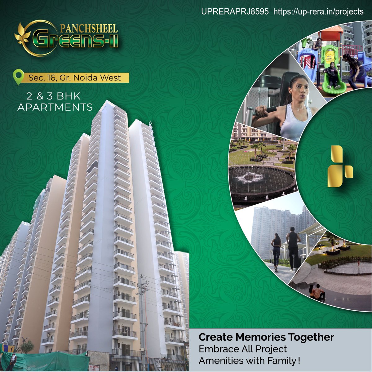 Create Memories Together: Embrace All Project Amenities with Family!
2 & 3 BHK Apartments
Funded by: SWAMIH Investment Fund I

panchsheelgroup.com
#cnbc #awarded #bestresidential #Panchsheel #Greens2 #YogaDeck #Space #Happiness #GreaterNoidaWest #Grand #Amenities #Possession