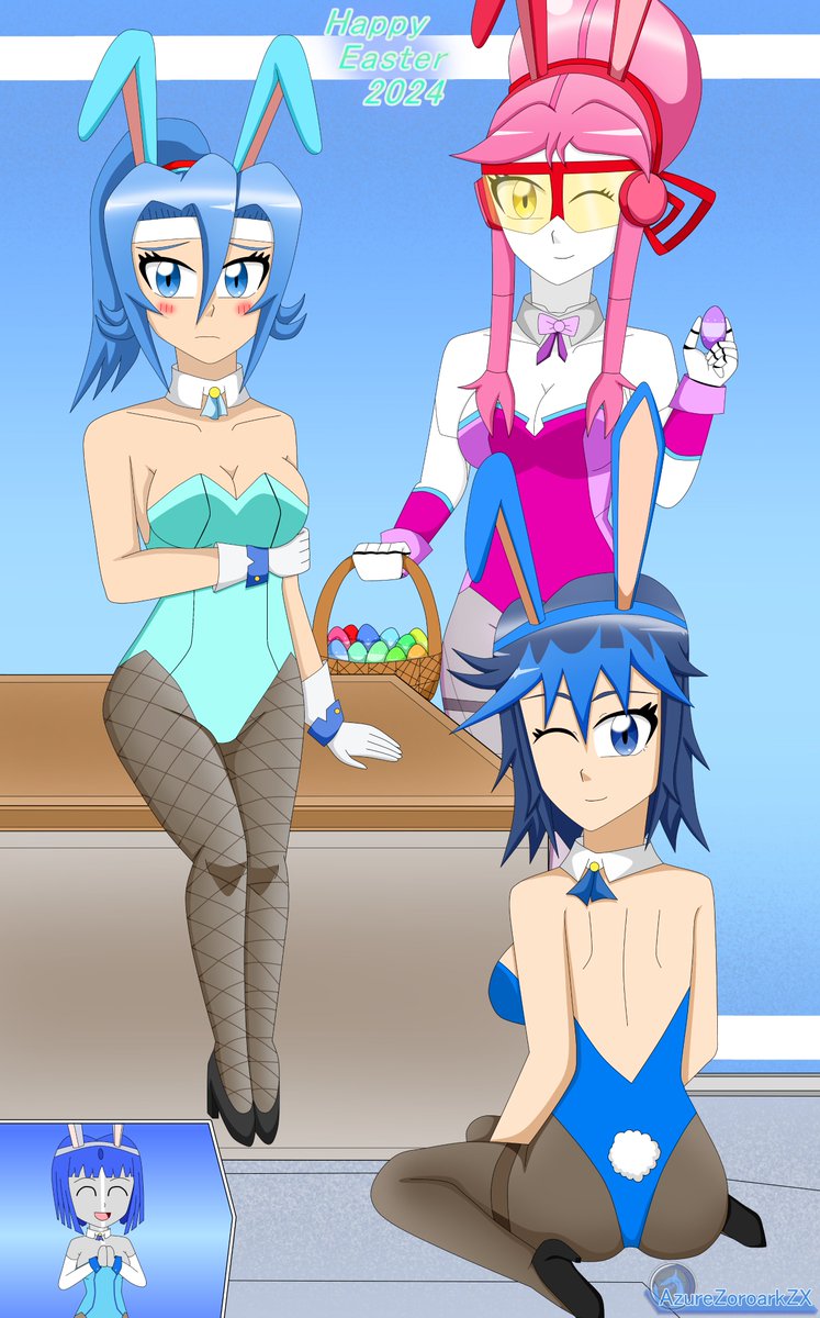 FusionAzure_ZX's tweet image. Buenas Noches Gente!
Looks like Maria, Rosalyn and Maryuki finally join athenea with their bunny suits for Easter Day, but maria looks embarrassed to wear her bunny suit again,
Espero les guste gente y feliz (algo tarde) dia de pascuas.
#HappyEaster2024 #bunnygirl #OC #Easter2024
