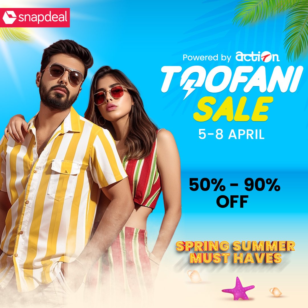 Toofani Sale is live now! #sale #toofanisale #onlineshopping #shopping #Salestarts #Summer #springsummer #deals #shopnow #Snapdeal