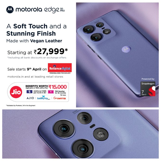 Moto Edge 50 Pro First Sale Starting Today
