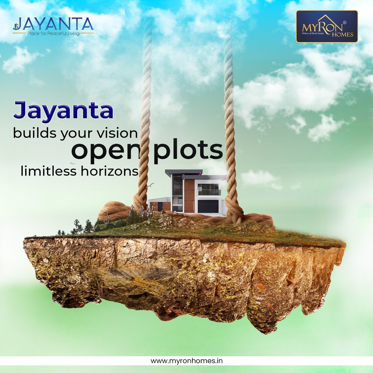 Jayanta opens doors to a world of endless inspiration with our visionary open plots. Let your dreams take flight against the backdrop of limitless horizons as you design the home you've always desired.

#jayanta #Myronhomes #myronhomesinfra #jayantaopenplots #PoweringTheFuture