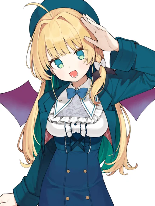 うわーーーー!!!!!!!!可愛いーーー～～!!!!!!!!!可愛すぎるので皆見てくれ～～～～～～～～～!!!!!せらみっく先生( )にSkebで描いてもらった緑魔キャロラインちゃんです!!!!!!!!#テキサスの暴走機関車#キャロ絵 #緑魔キャロライン 