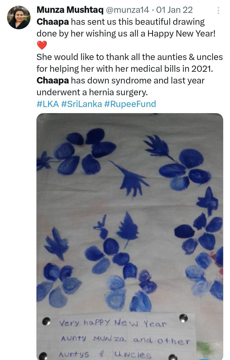 munza14's tweet photo. For several years, we have tried to help Chaapa, who had down syndrome and a hernia issue, have a better life.
But, in March, Chaapa said goodbye to this world π
Her mother is beyond grateful to all of you who supported them during their times of need.
Thank you! β€οΈπ
#RupeeFund https://t.co/Ku4y3jPddL
