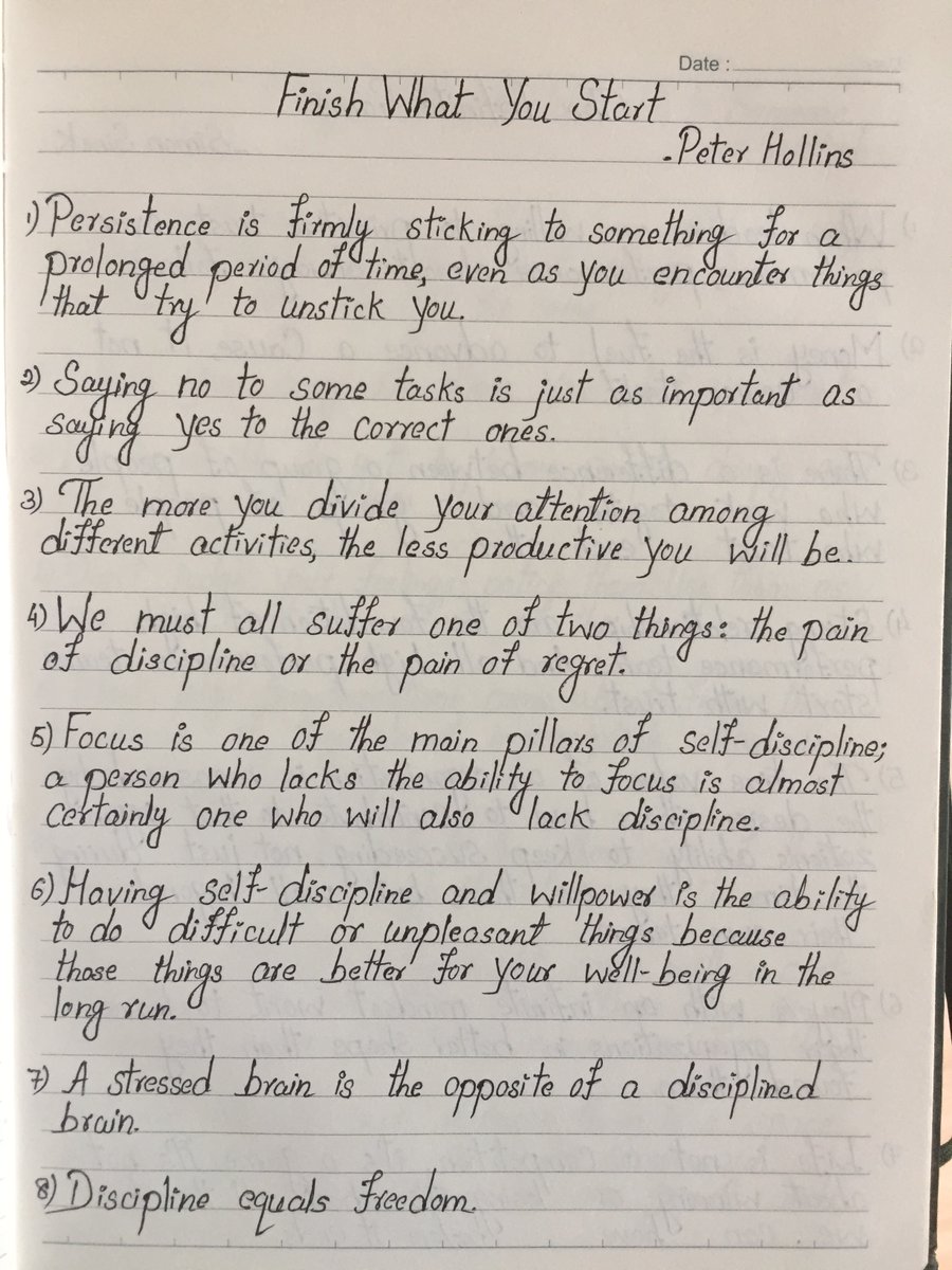 iFaridSayyed's tweet image. TeaBook of Finish What You Start by Peter Hollins 😊

#finishwhatyoustart #peterhollins