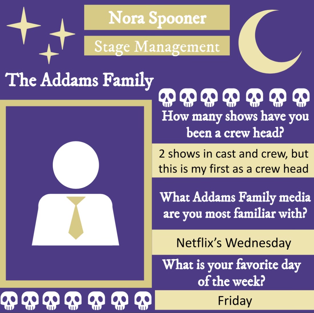 Thank you Stage Management and Orchestra for all your hard work!!!