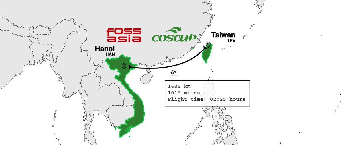 toomore's tweet image. 我們已經抵達越南河內準備參加 #FOSSASIA 2024。#COSCUP 也將會參加，請務必到我們的攤位逛逛交流和獲得最新資訊。開放文化基金會 #OCF 將在 4/9 上午舉辦一場會議。我們將回顧臺灣開源社群的狀況。如果您對此話題感興趣，請加入我們以獲得更多更新。 eventyay.com/e/55d2a466/ses…