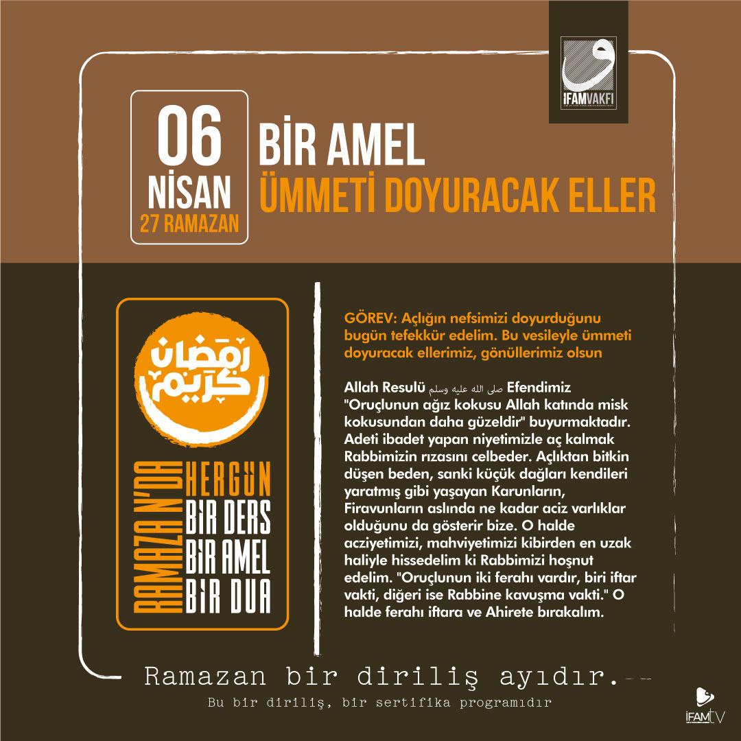 Bir Amel / Günün Görevi #ifamdaramazan