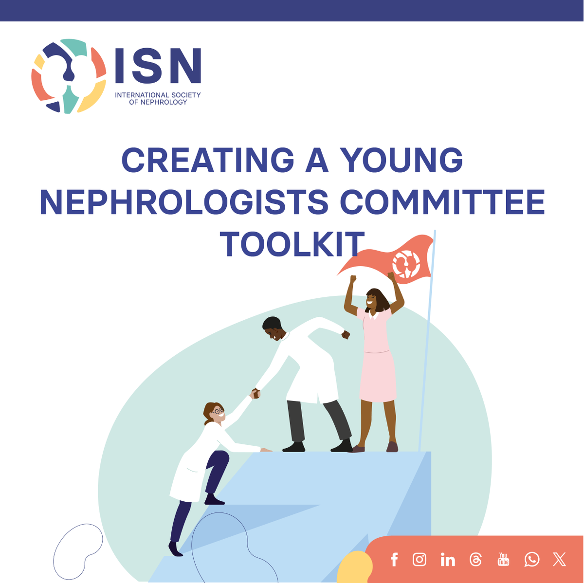 We are delighted to announce the Toolkit on Creating a Young Nephrologists Committee by #ISNyoung! This comprehensive manual empowers young nephrologists to build dedicated committees, addressing their challenges and career needs. Access the toolkit ➡️ ow.ly/jCHr50R9yKm