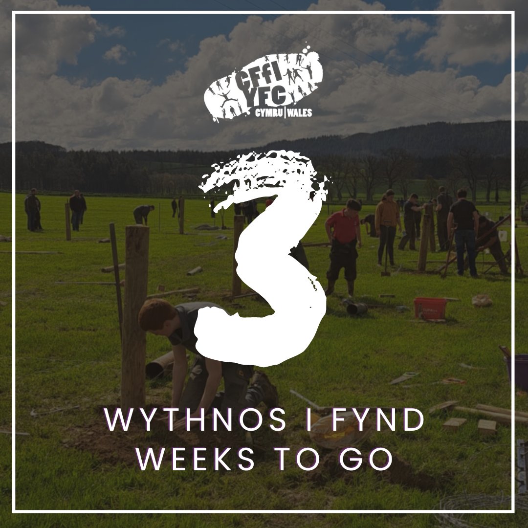 3 weeks to go until the Wales YFC Field Day 🌱🌞