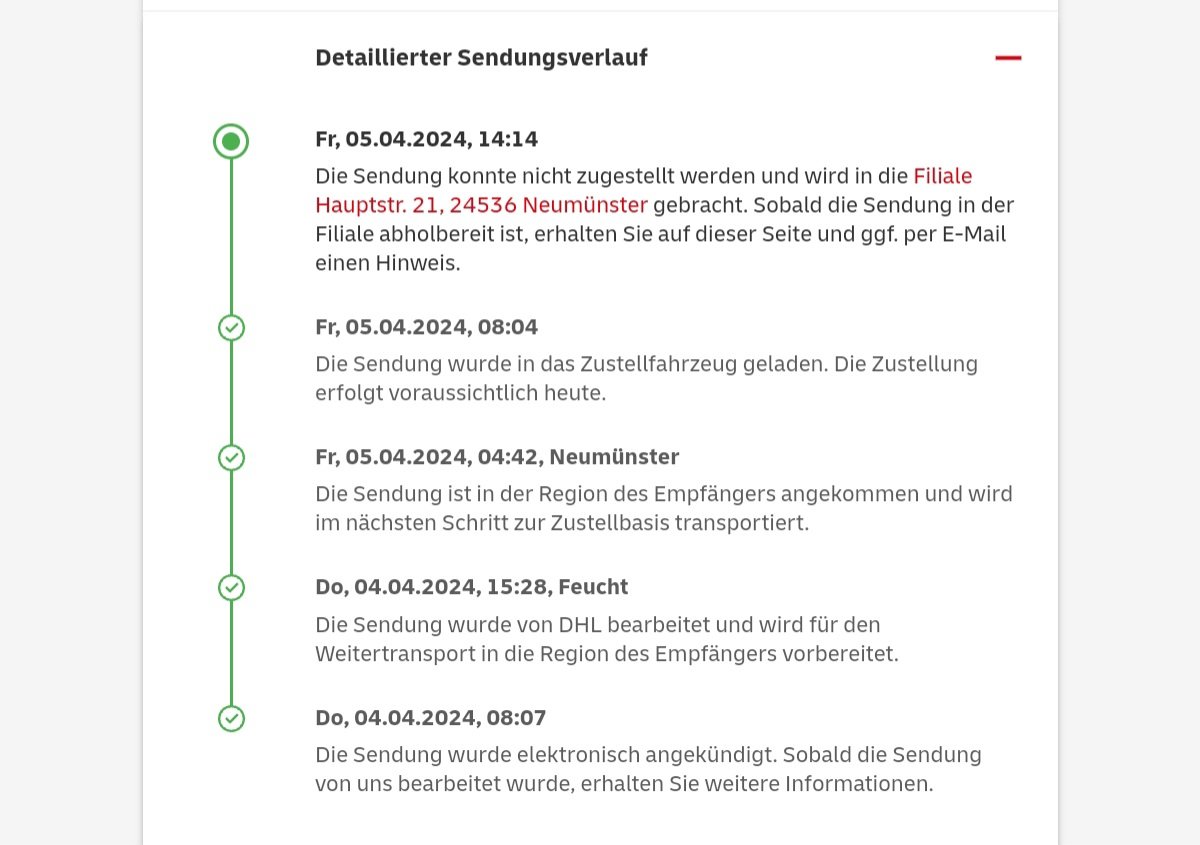 _becky1986's tweet photo. @DHLPaket Guten Morgen, wie kann es sein das der Fahrer meine Adresse noch nicht mal anfährt, aber behauptet Paket konnte nicht zugestellt werden. Ich finde es  unverschämt. Könnte das Paket in eine andere Filiale gebracht werden? https://t.co/4sPWwAckrD