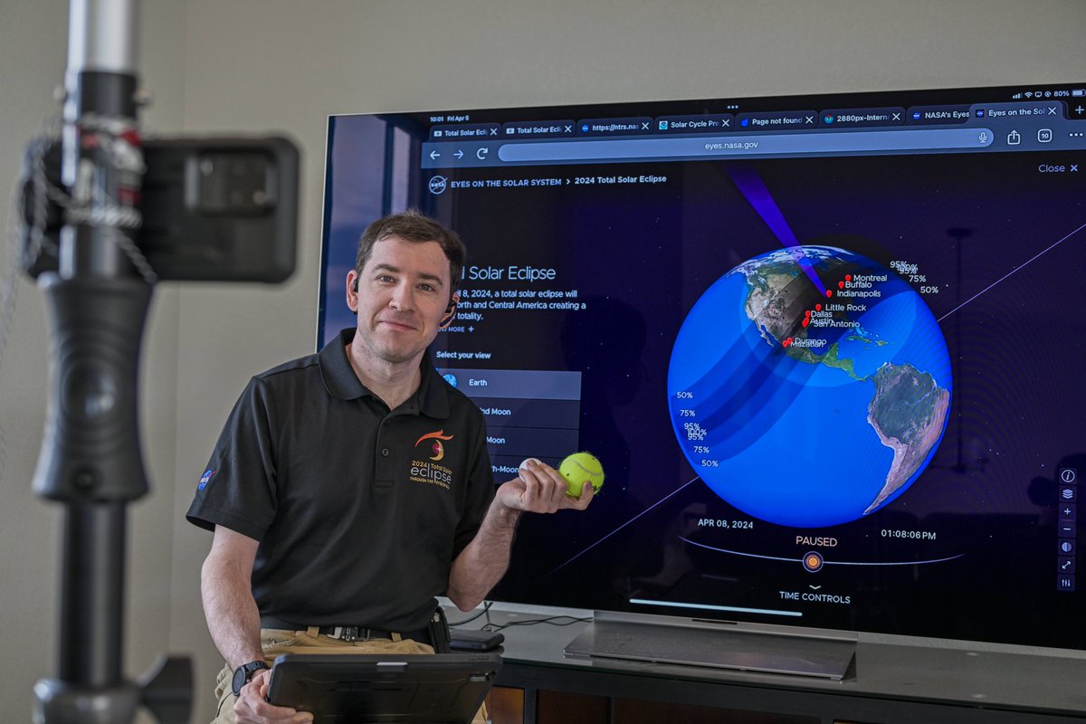 Thanks @NASA for the eyes.nasa.gov tool, a great way to make visual aids for teaching kids about the upcoming #Eclipse And thanks @SkypeScientist for connecting me with Ms. Riehly's 2nd grade class to answer questions about what they will see on Monday!