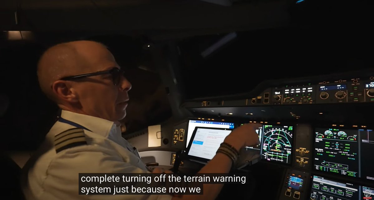 'Turning off the terrain warning system, just because now we get so many of these jamming problems that we want to make sure that we don't get these terrain warnings on the screen in the middle of the night.'