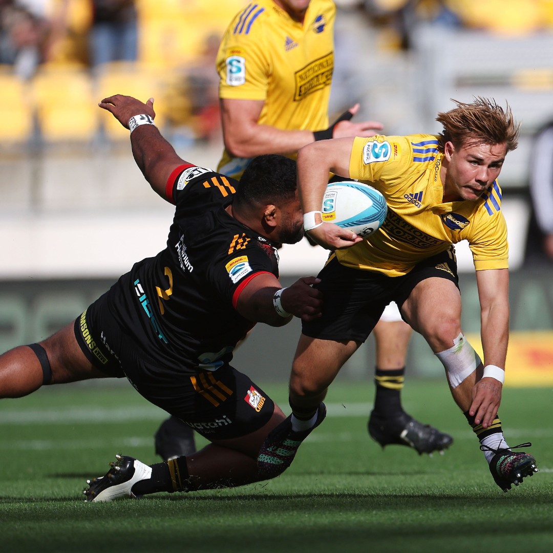 Next Saturday, the @Hurricanesrugby face the @ChiefsRugby 😎 Gates open at 3.30pm with a curtain raiser between the Hurricanes Hunters and Chiefs development squads at 4.05pm, followed by the Hurricanes v Chiefs at 7.05pm. ℹ️ - bit.ly/3VOmhoc 📸 - @PhotosportNZ