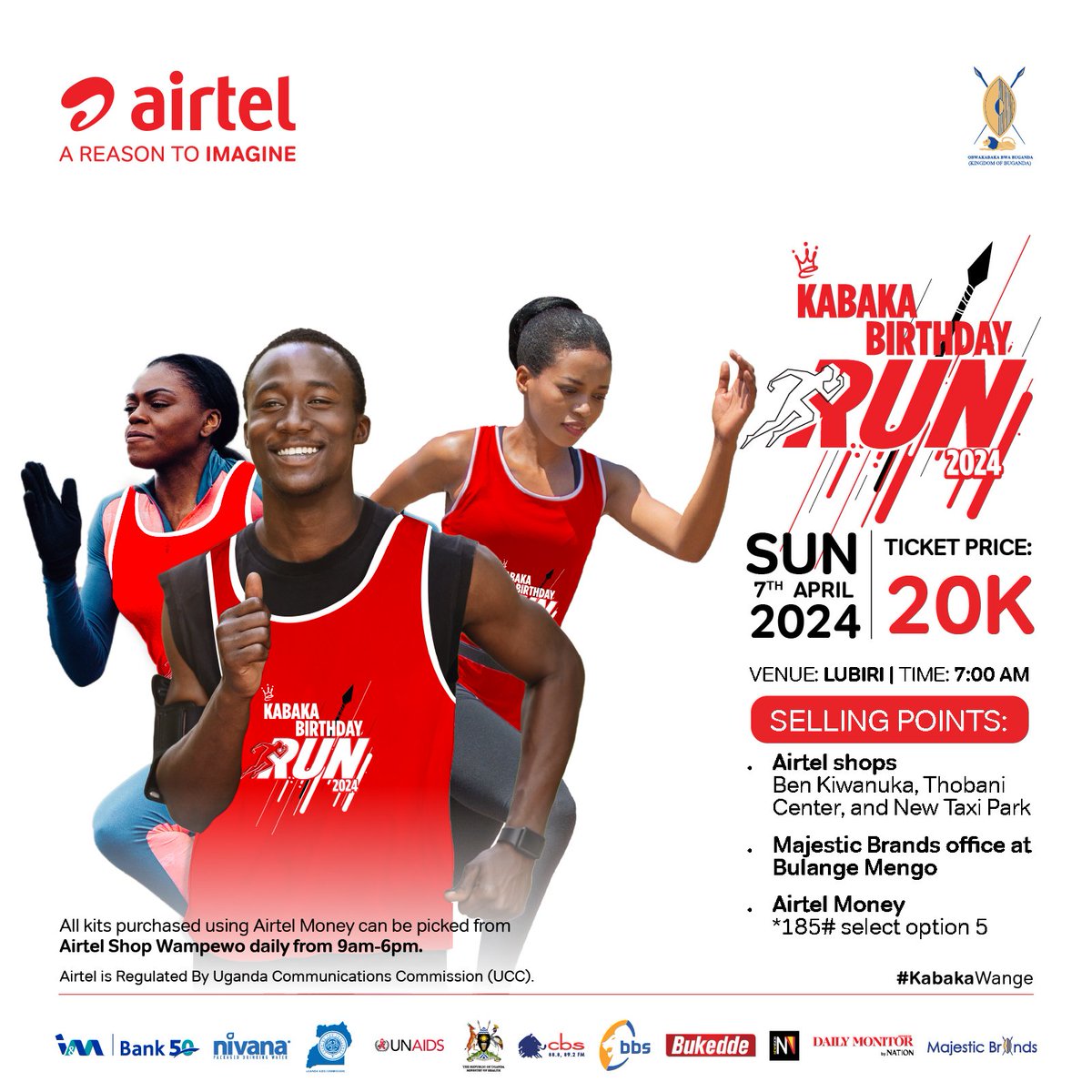 Kampala Hash House Harriers will participate in the Kabaka's Birthday Run on Sunday 7/04/24. Let's celebrate the Kabaka's Birthday & support the Girl Child in the fight against HIV/AIDS. Happy Birthday Kabaka Mutebi II 🅾️N! 🅾️N! 👣👣🥳 @BugandaOfficial #KabakaBirthdayRun2024